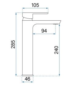 Смеситель для раковины Rea Argus однорычажный хром REA-B6209
