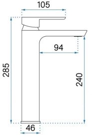 Змішувач для раковини Rea Argus одноважільний золотий REA-B6213