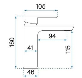 Змішувач для раковини Rea Argus одноважільний золотий матовий REA-B6410