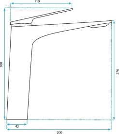 Смеситель для раковины Rea Avalon однорычажный матовое золото REA-B2705