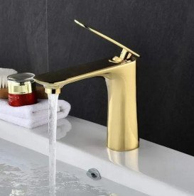 Змішувач для раковини Rea Berg одноважільний золотий REA-B2041