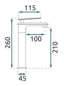 Смеситель для раковины Rea Blade однорычажный черный REA-B9974