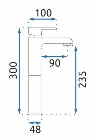 Змішувач для раковини Rea Bloom одноважільний чорний/золото REA-B9936
