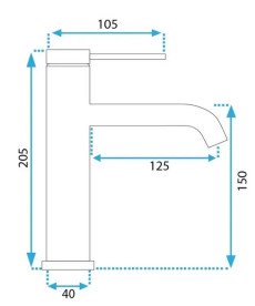 Змішувач для раковини Rea Clif одноважільний нікель REA-B5324