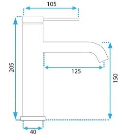 Смеситель для раковины Rea Clif однорычажный золотой матовый REA-B5323