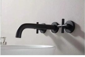 Змішувач для раковини Rea Exit настінний двовентильний чорний REA-B8000