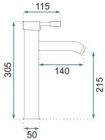 Змішувач для раковини Rea Graf одноважільний хром REA-B0027