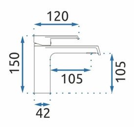 Змішувач для раковини Rea Hass одноважільний чорний REA-B9964