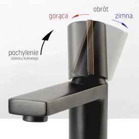 Смеситель для раковины Rea Icon однорычажный черный REA-B5680