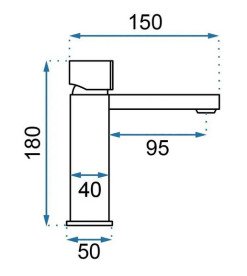 Смеситель для раковины Rea Icon однорычажный черный REA-B5680