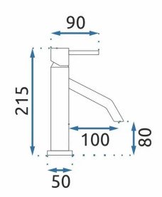 Змішувач для раковини Rea Level одноважільний матове золото REA-B6218