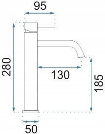 Змішувач для раковини Rea Lungo Art одноважільний золотий REA-B8821