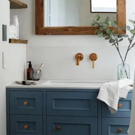 Змішувач для раковини Rea Lungo настінний одноважільний матова мідь REA-B4600