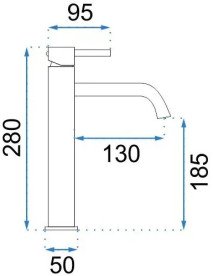 Змішувач для раковини Rea Lungo одноважільний золотий REA-B9409