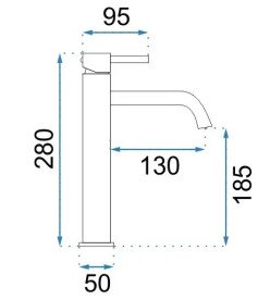 Смеситель для раковины Rea Lungo однорычажный золотой матовый REA-B4526
