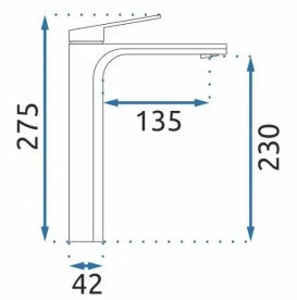 Змішувач для раковини Rea Marco одноважільний графіт REA-B5062