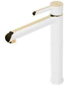 Смеситель для раковины Rea Melia однорычажный белый/золото REA-B2709