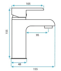 Змішувач для раковини Rea Melia одноважільний білий/золото REA-B2708