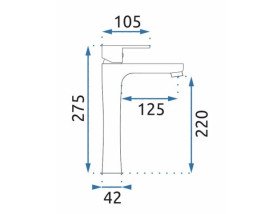 Змішувач для раковини Rea Mild одноважільний чорний/рожеве золото REA-B4808