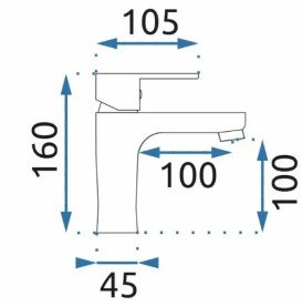 Змішувач для раковини Rea Mild одноважільний чорний/рожеве золото REA-B4807