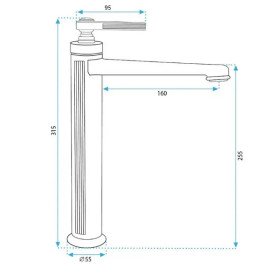 Смеситель для раковины Rea Monaco однорычажный хром REA-B2503