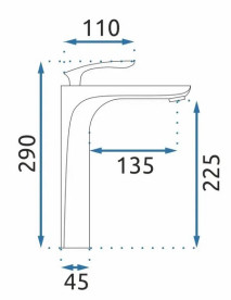 Смеситель для раковины Rea Orbit однорычажный хром REA-B2049