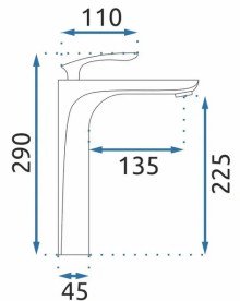 Змішувач для раковини Rea Orbit одноважільний золотий REA-B2051