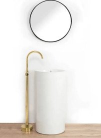 Змішувач для раковини Rea Ortis одноважільний підлоговий золото REA-B4890