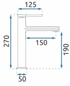Змішувач для раковини Rea Oval одноважільний хром REA-B6510