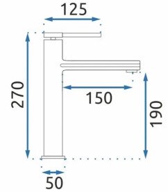 Смеситель для раковины Rea Oval однорычажный черный REA-B6511