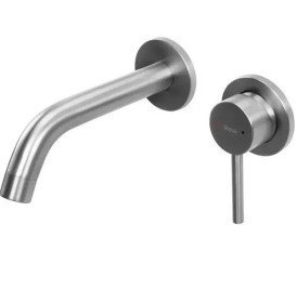 Смеситель для раковины Rea Owen настенный однорычажный никель REA-B5335