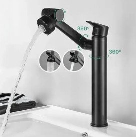 Змішувач для раковини Rea Paco одноважільний чорний REA-B0536