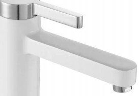 Змішувач для раковини Rea Polo одноважільний білий/хром REA-B9942