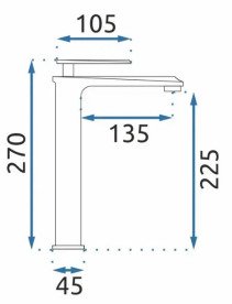 Змішувач для раковини Rea Romano одноважільний чорний REA-B9902