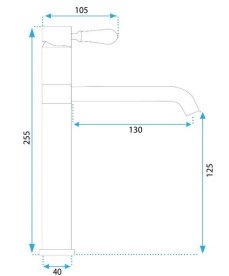 Змішувач для раковини Rea Serra одноважільний чорний REA-B1141