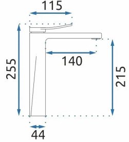 Змішувач для раковини Rea Soul одноважільний чорний REA-B9996