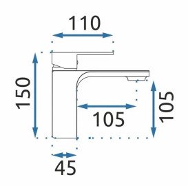 Смеситель для раковины Rea Soul однорычажный хром REA-B9990