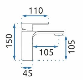 Смеситель для раковины Rea Soul однорычажный золотой REA-B9999