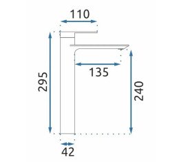 Смеситель для раковины Rea Storm однорычажный черный REA-B9988