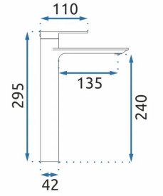 Змішувач для раковини Rea Storm одноважільний хром REA-B6203