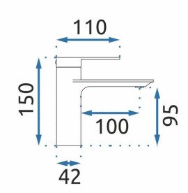 Змішувач для раковини Rea Storm одноважільний золотий REA-B9981