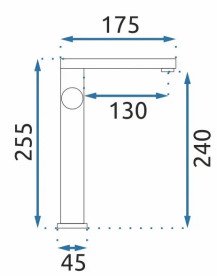 Змішувач для раковини Rea Tap одноважільний чорний REA-B2009