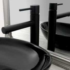 Смеситель для раковины Rea Tess однорычажный черный REA-B0229