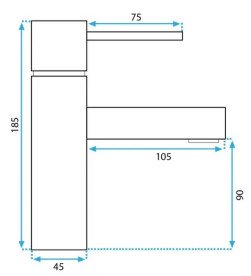 Змішувач для раковини Rea Tess одноважільний золотий матовий REA-B5661