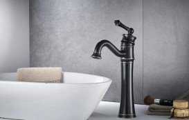 Змішувач для раковини Rea Vintage одноважільний чорний REA-B0227