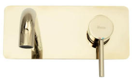 Змішувач для раковини Rea Viva настінний одноважільний золото REA-B6251