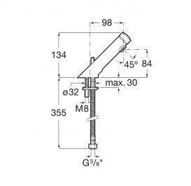 Смеситель для раковины Roca Avant с боковой ручкой регулировки температуры A5A3179C00