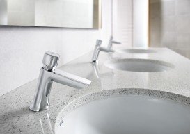 Смеситель для раковины Roca Instant нажимной с боковой ручкой регулировки температуры A5A3177C00