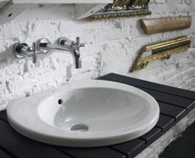 Смеситель для раковины Roca Loft двухвентильный настенный хром A5A4743C00