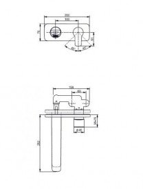 Смеситель для раковины TOTO Classic настенный однорычажный хром DLB305-1VE